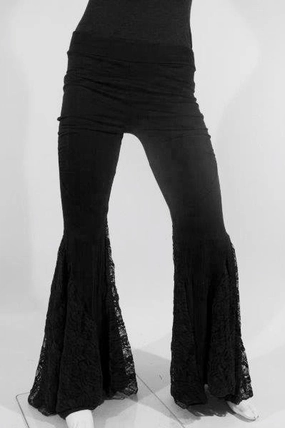 Relaxed Fit Design Adjustable Drawcord Lace Spiral Dance Pants