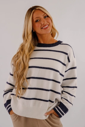 Curved Hem Surround Yourself Sweater