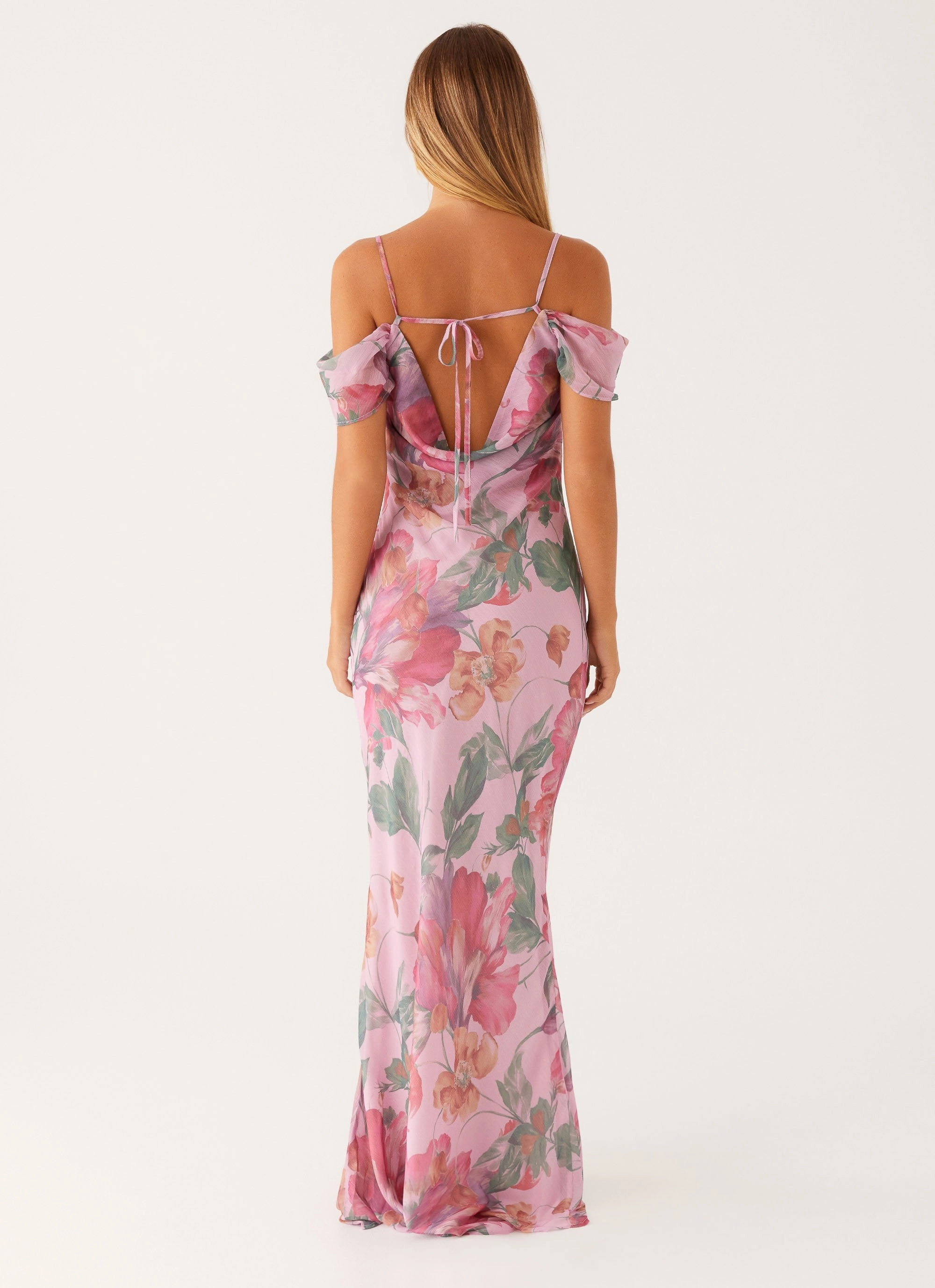 Seline Maxi Dress - Pink Floral Weekend Fresh Visual Balance