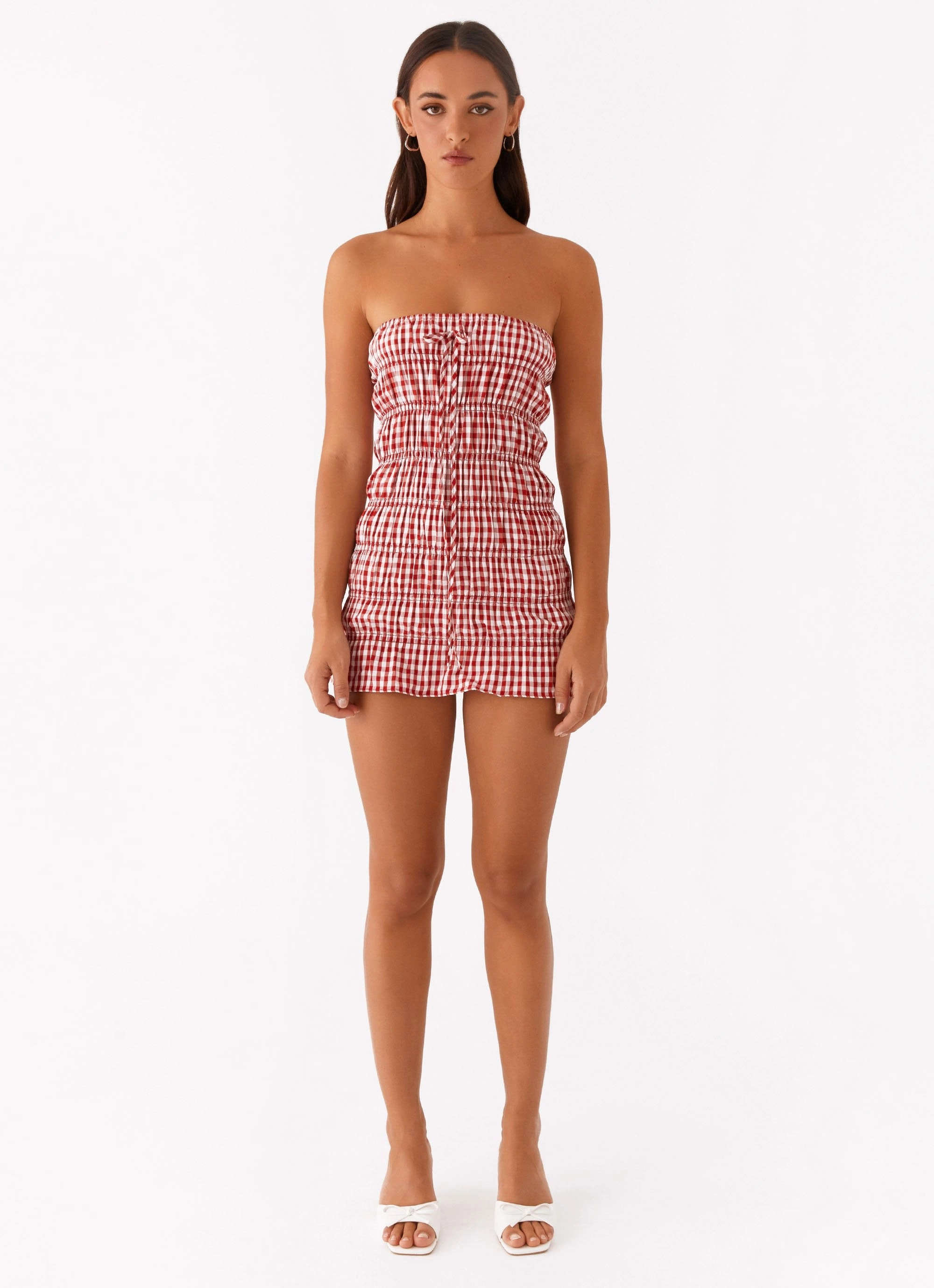 Soft Shape Adele Mini Dress - Red Gingham