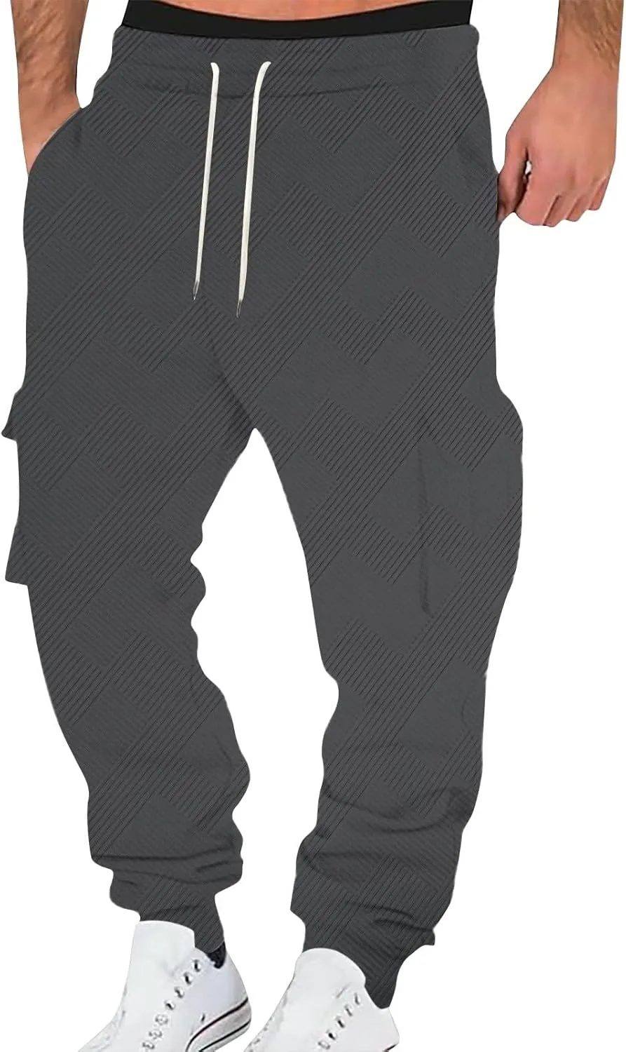 ADHOWBEW Cargo Pants for Men Hiking Tactical Stretch Ripstop Regular Fit Big and Tall Classic Military Trousers