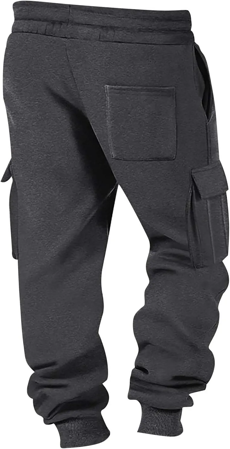ADHOWBEW Cargo Pants for Men Hiking Tactical Stretch Ripstop Regular Fit Big and Tall Classic Military Trousers