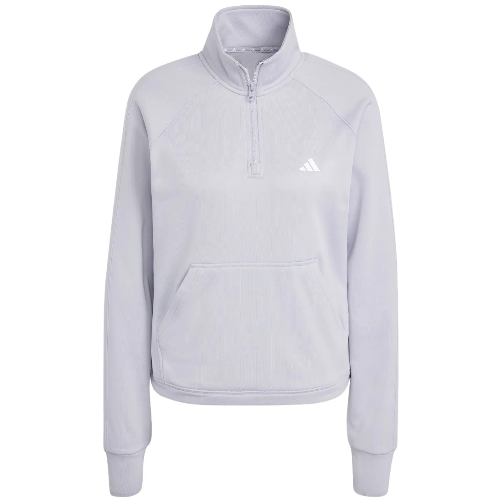adidas Game & Go Womens Quarter-Zip Fleece Workout Top