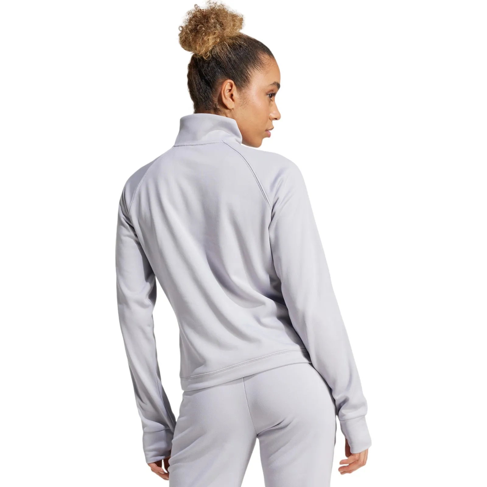 adidas Game & Go Womens Quarter-Zip Fleece Workout Top