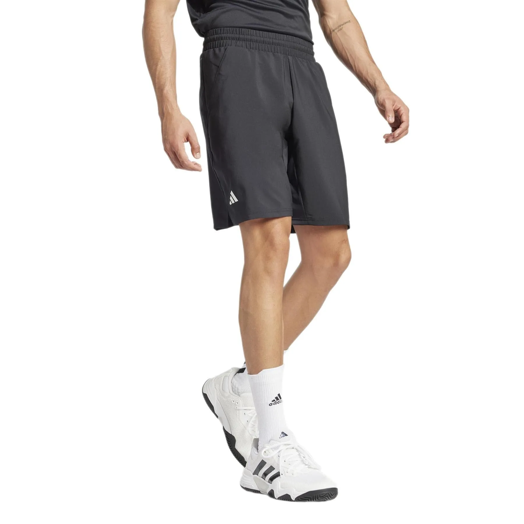 ADIDAS Mens 3 Stripe Badminton Shorts - Black