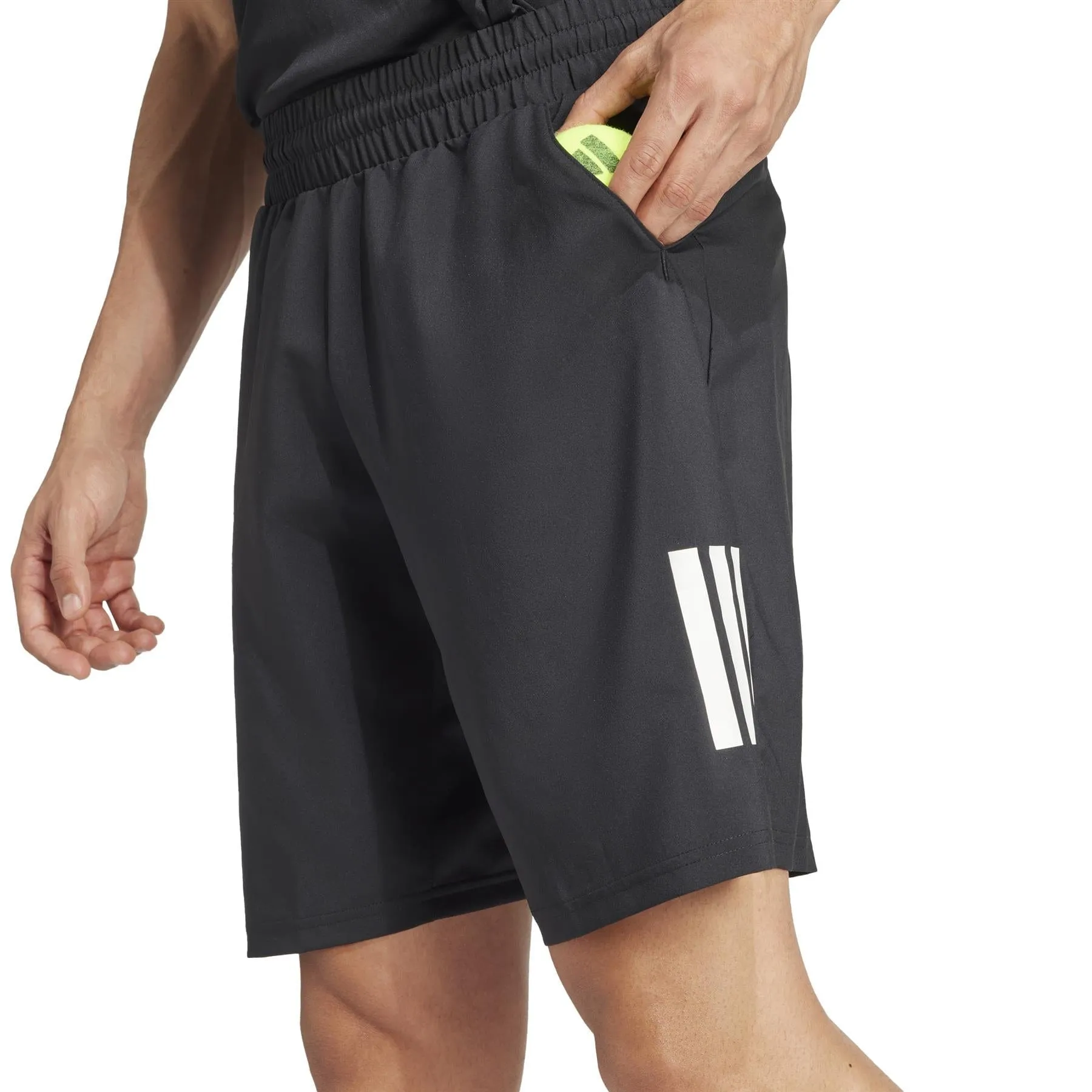 ADIDAS Mens 3 Stripe Badminton Shorts - Black