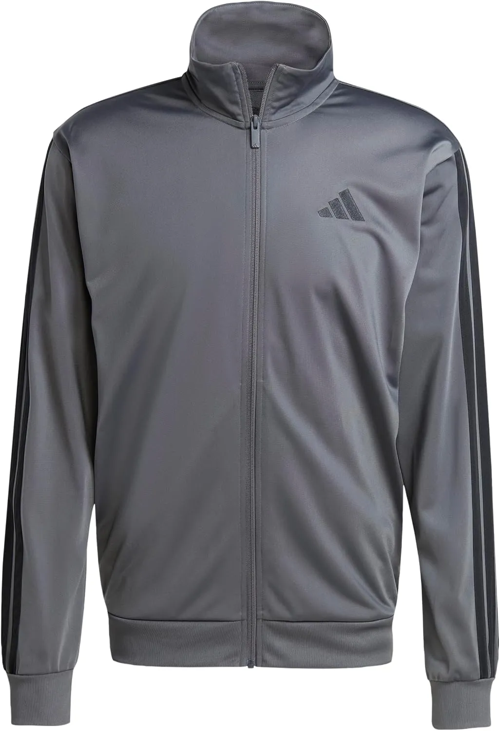 adidas Men's 3-Stripes Tricot Track Top, Grey