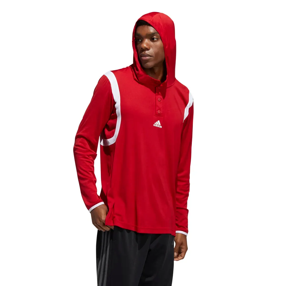 adidas Men's Basketball Icon Pulse Hooded Shooter Tee