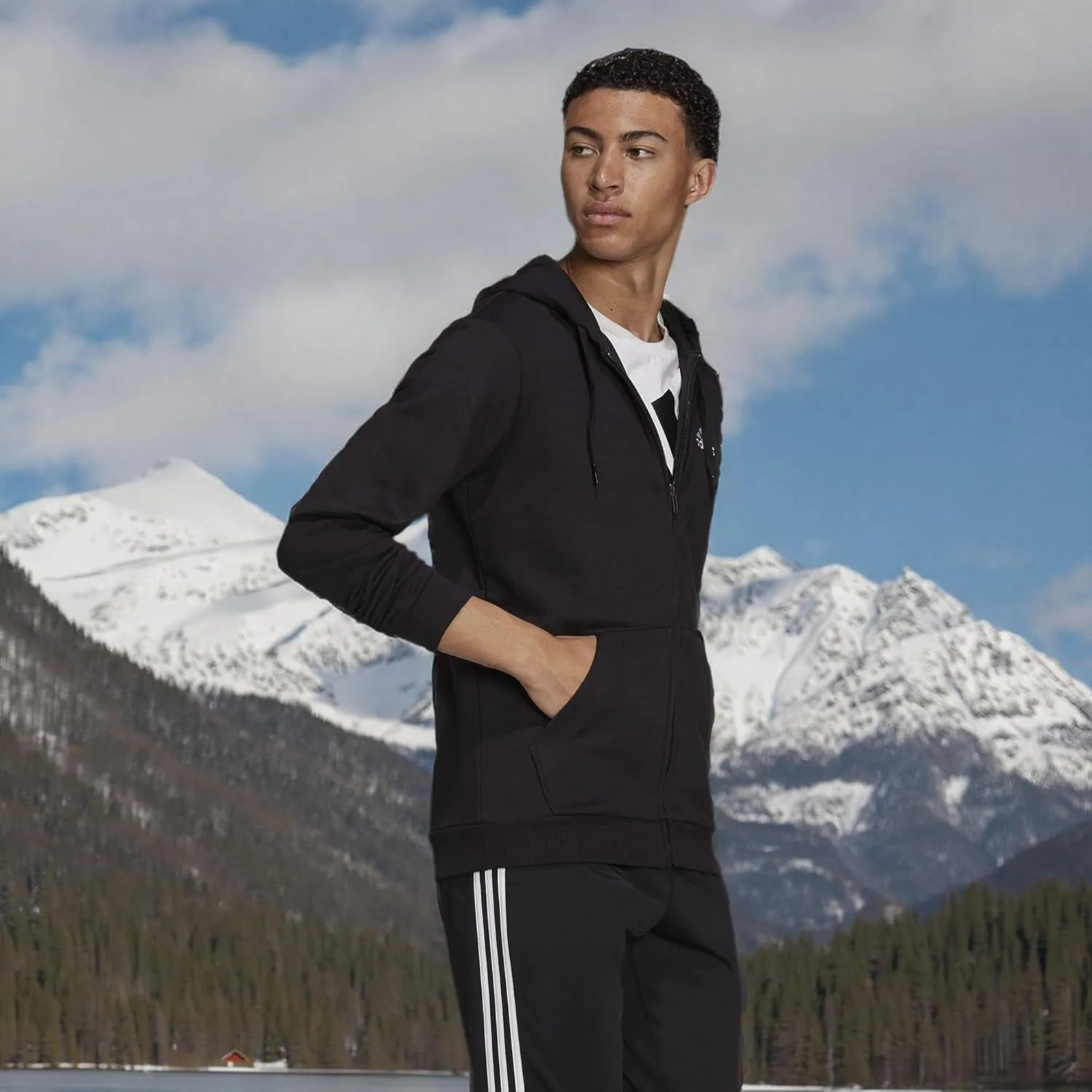 adidas Men's Essentials French Terry Big Logo Track Jacket