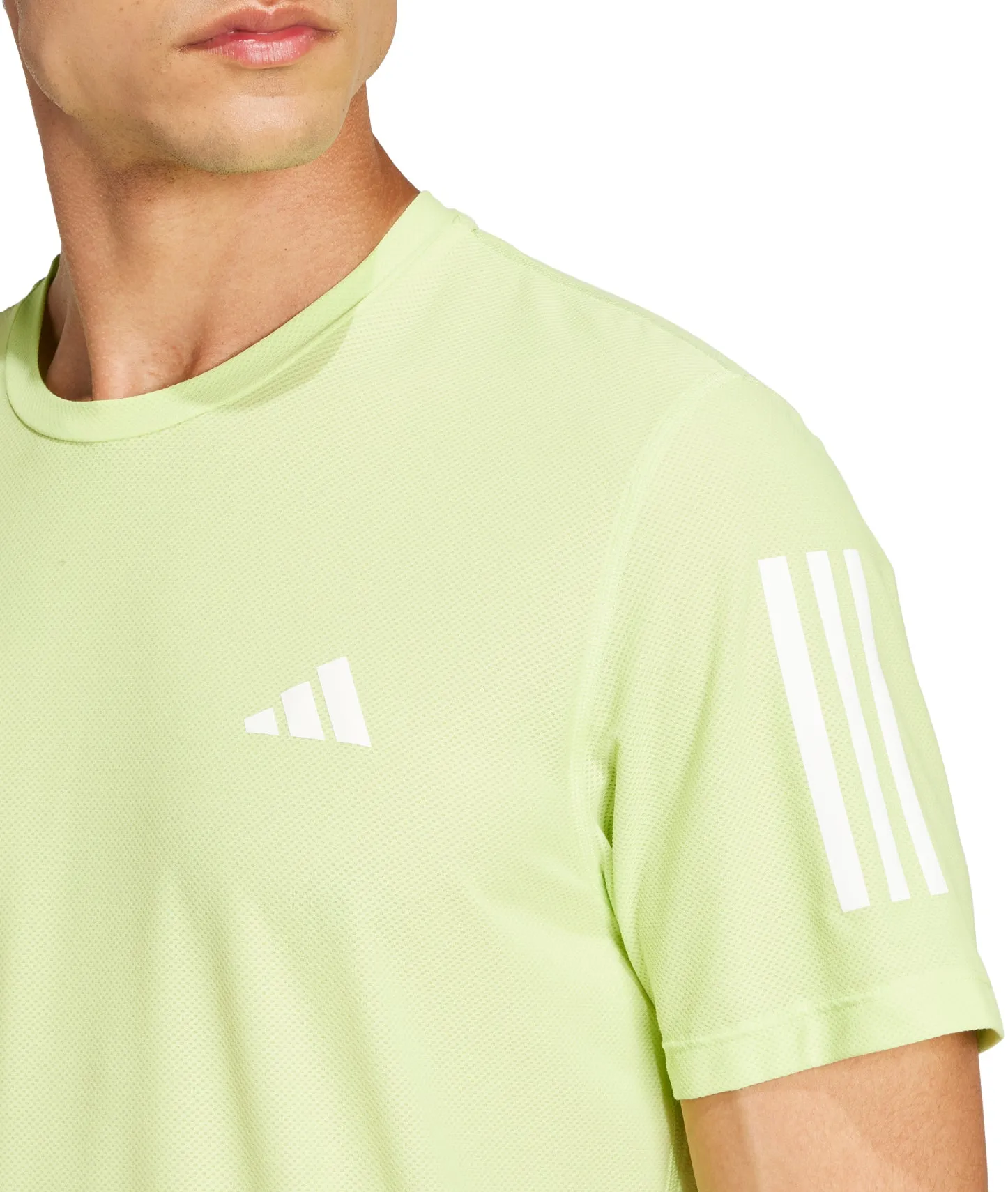 adidas Own The Run ClimaCool Short Sleeve Mens Running Top - Green