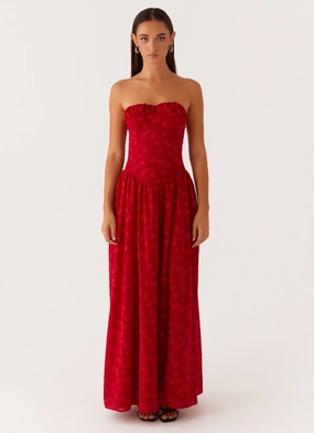 everyday staple Adira Maxi Dress - Red