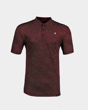 Maroon Chevron Blade Polo StretchMaterial Thermal Insulation