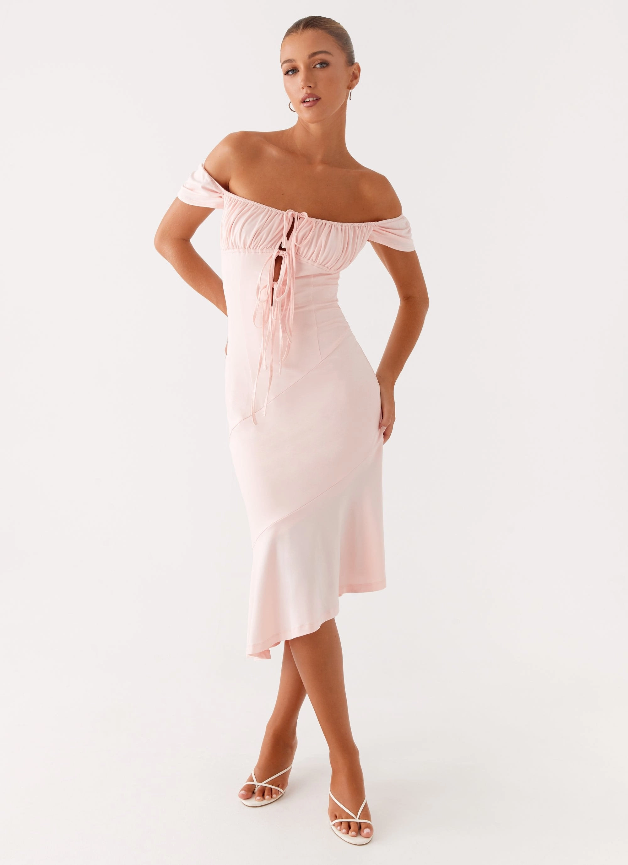 Katherine Midi Dress - Pink Smooth Vibes