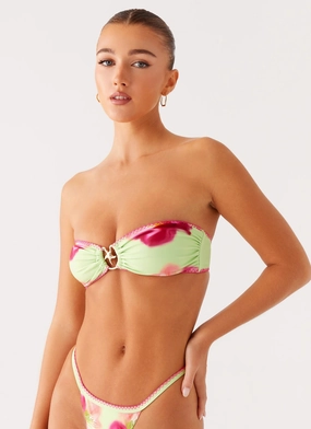 Modular Layering System Laurel Bikini Top - Green Tropical