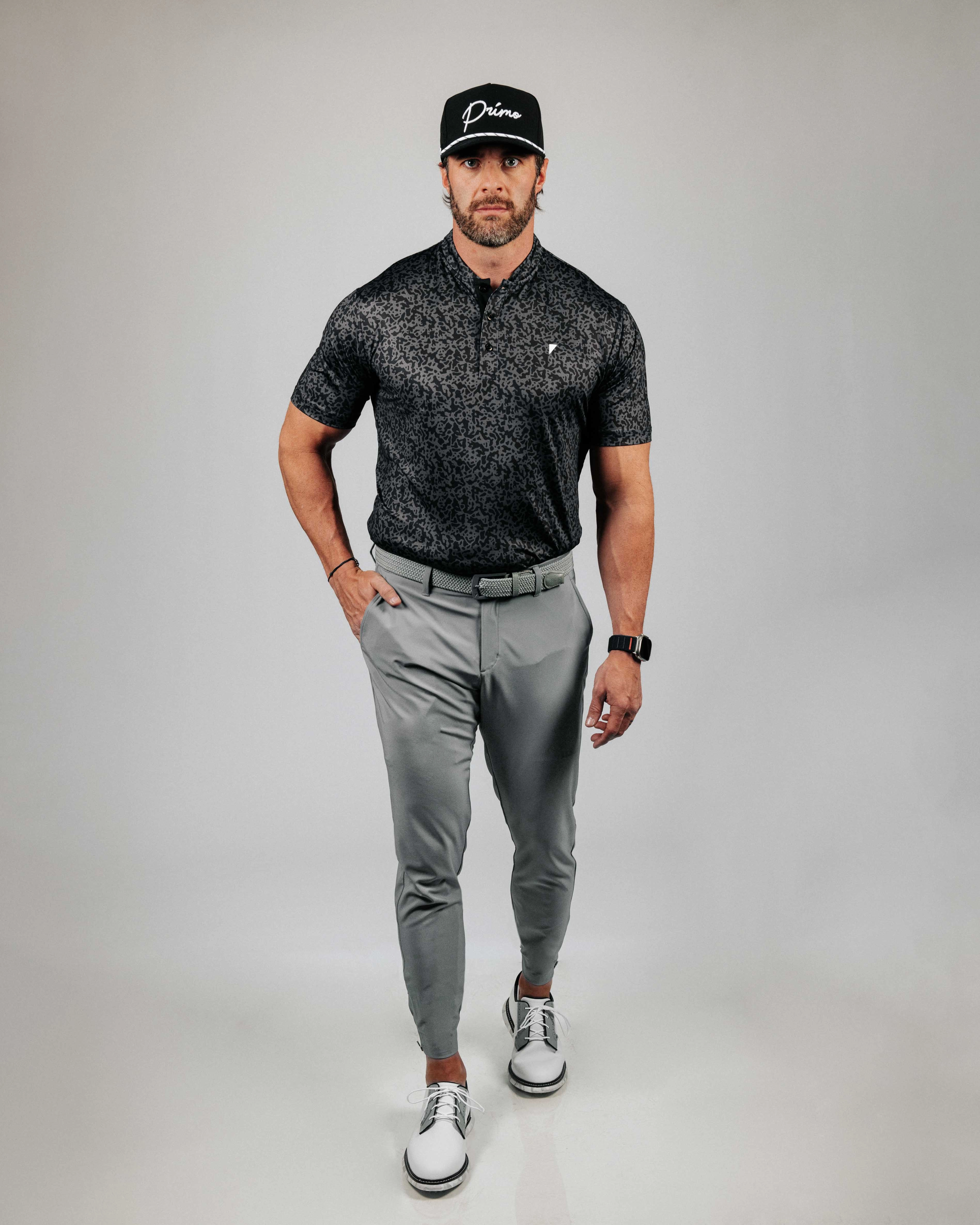 AntiPilling Surface RibbedCuff Panther Blade Collar Polo