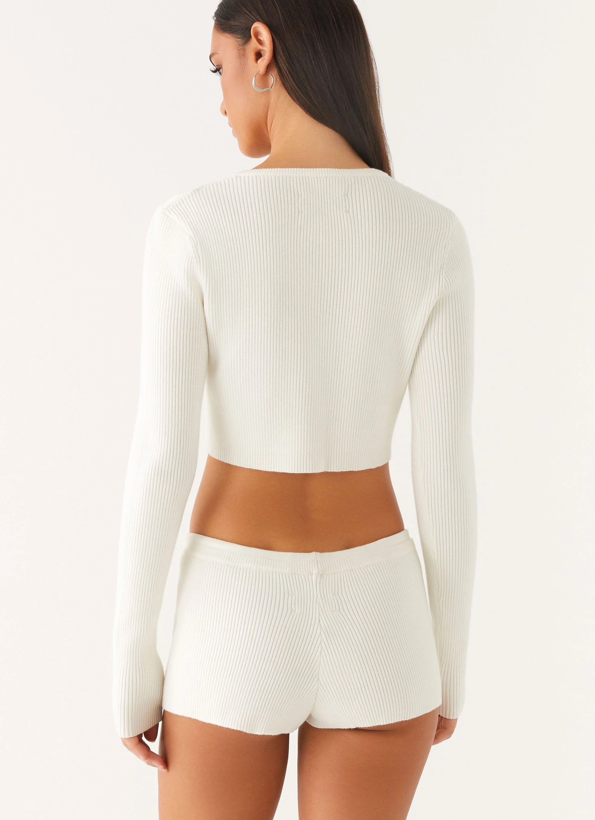 Stretch Motion Lounge-friendly Adria Mini Shorts - Ivory