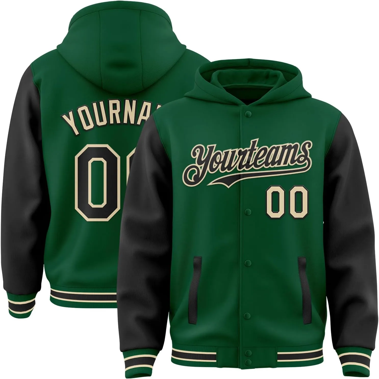 Adult Teens Kids Hoodies Jacket Customized Baseball Team Jerseys Personalized Varsity Leather Bomber Jacket