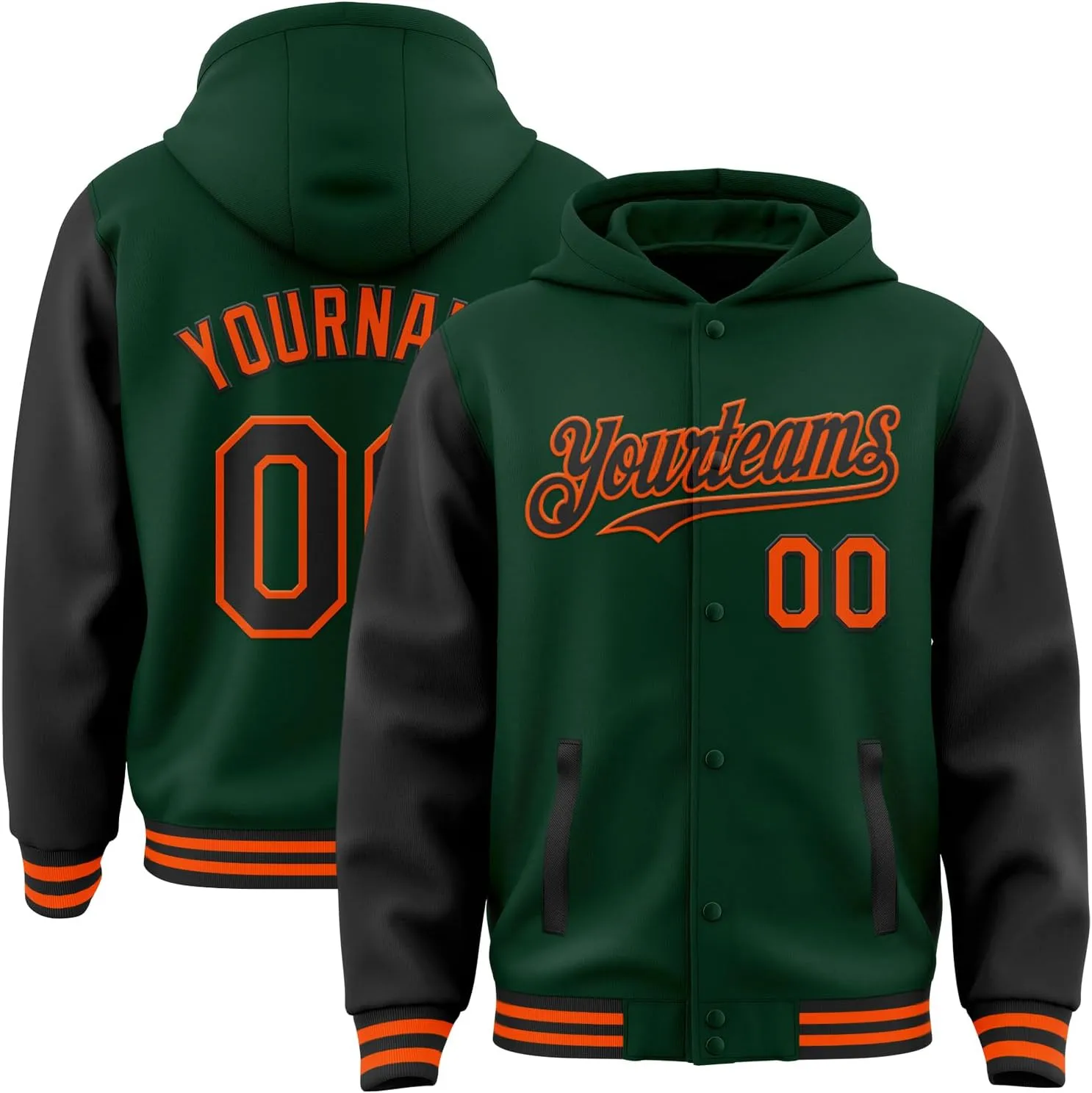 Adult Teens Kids Hoodies Jacket Customized Baseball Team Jerseys Personalized Varsity Leather Bomber Jacket