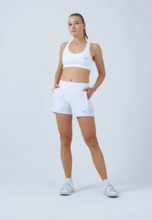 Advantage Tennis Shorts with ball belt, white