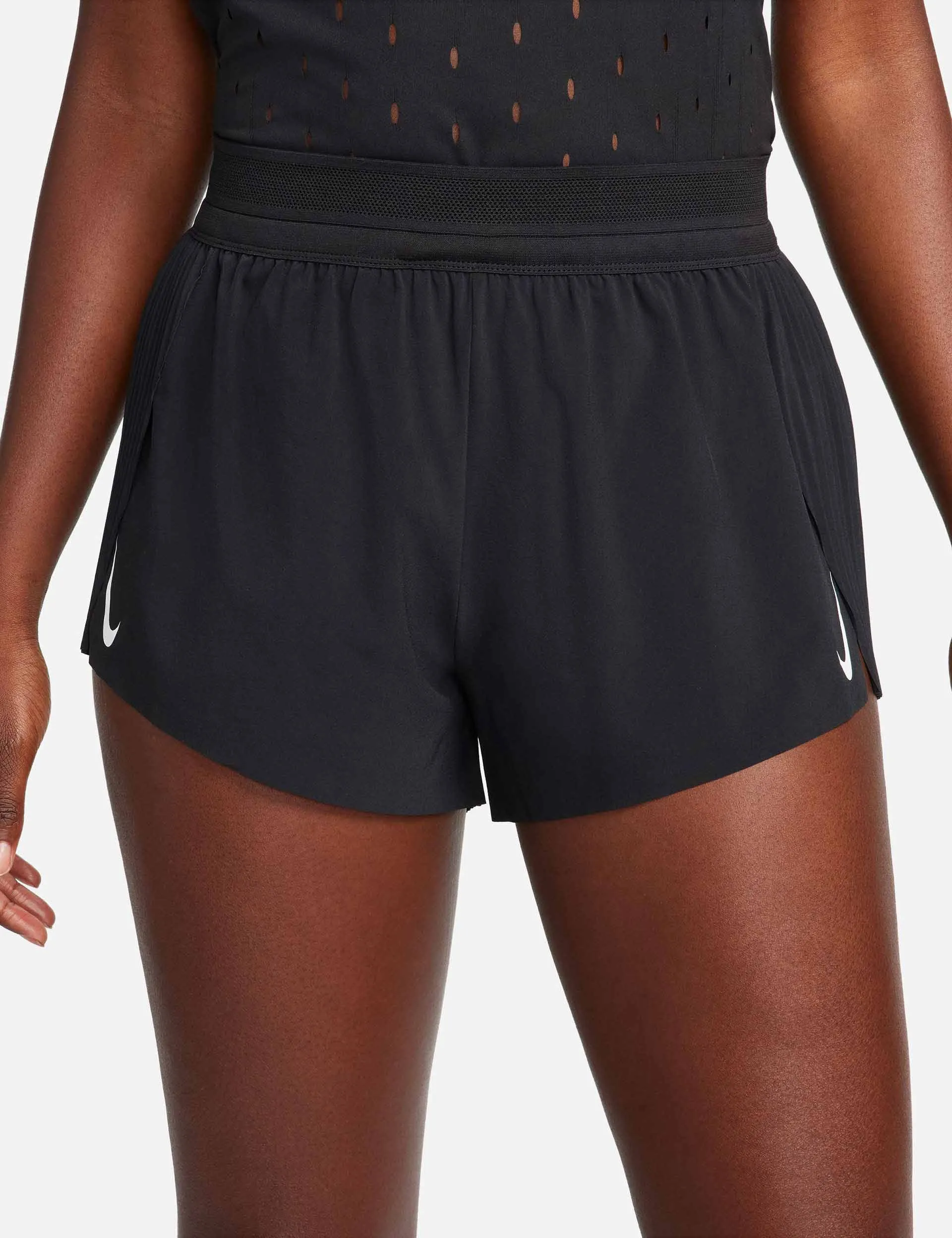 AeroSwift Dri-FIT ADV 3" Running Shorts - Black/White