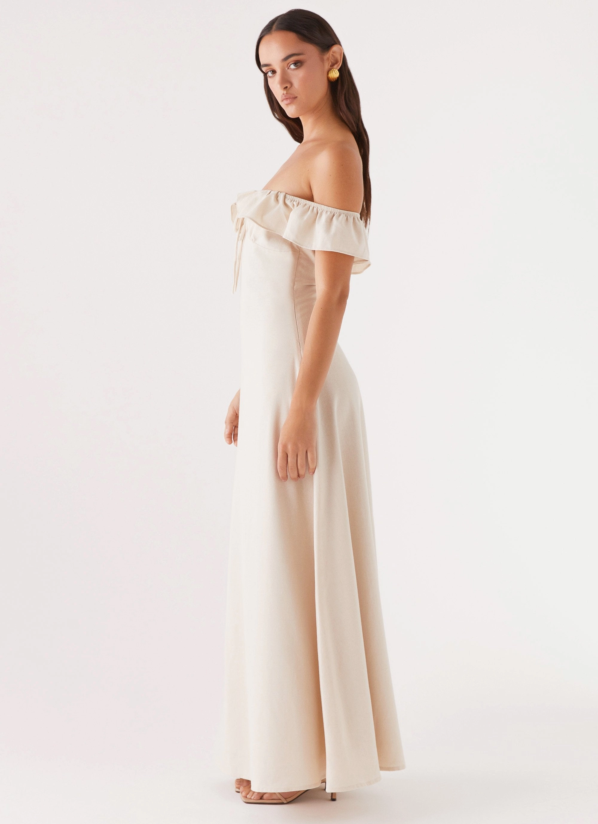 Amarosa Linen Maxi Dress - Natural Chic Fit