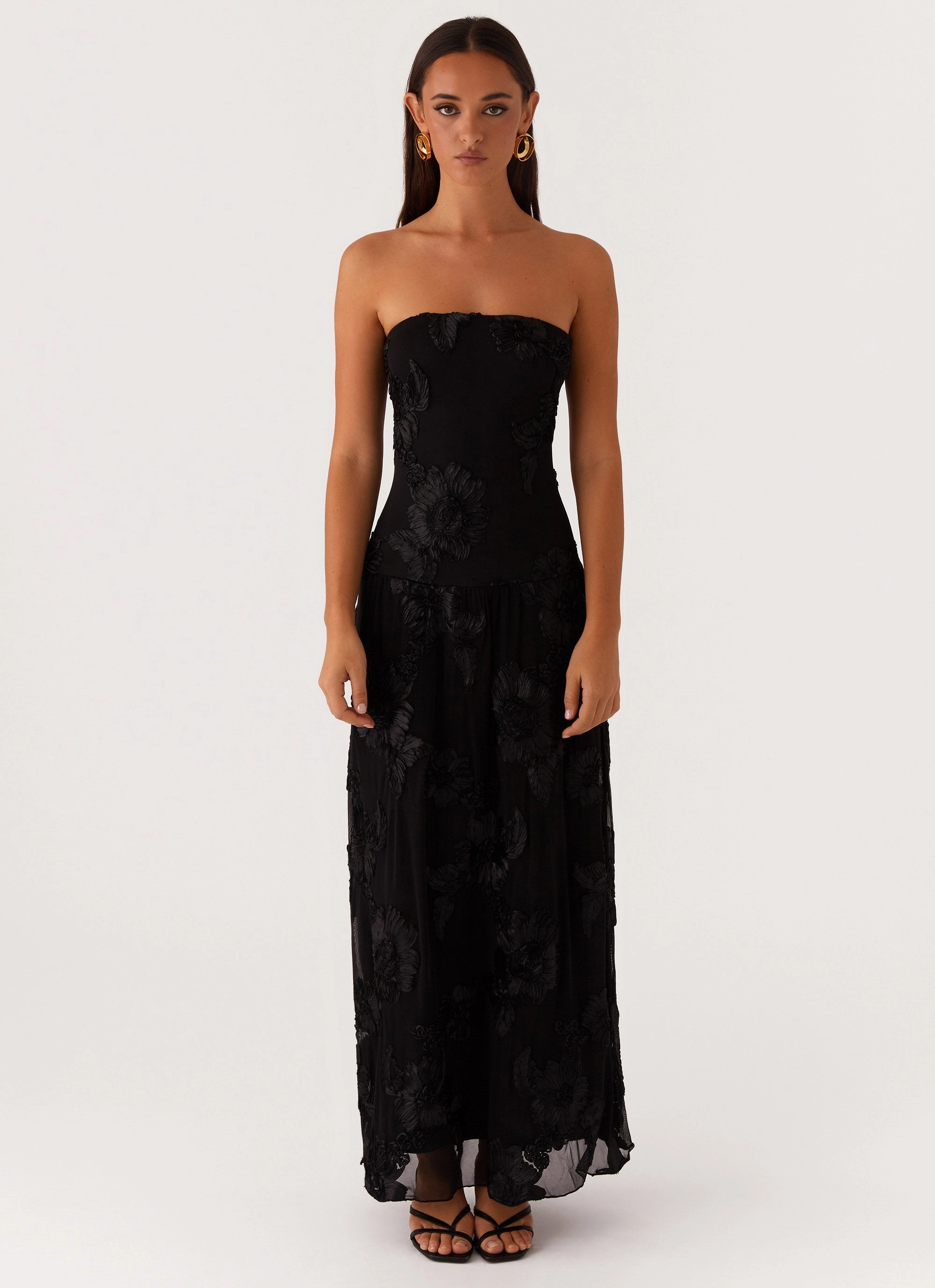 After Light Maxi Dress - Black Gentle Stitch