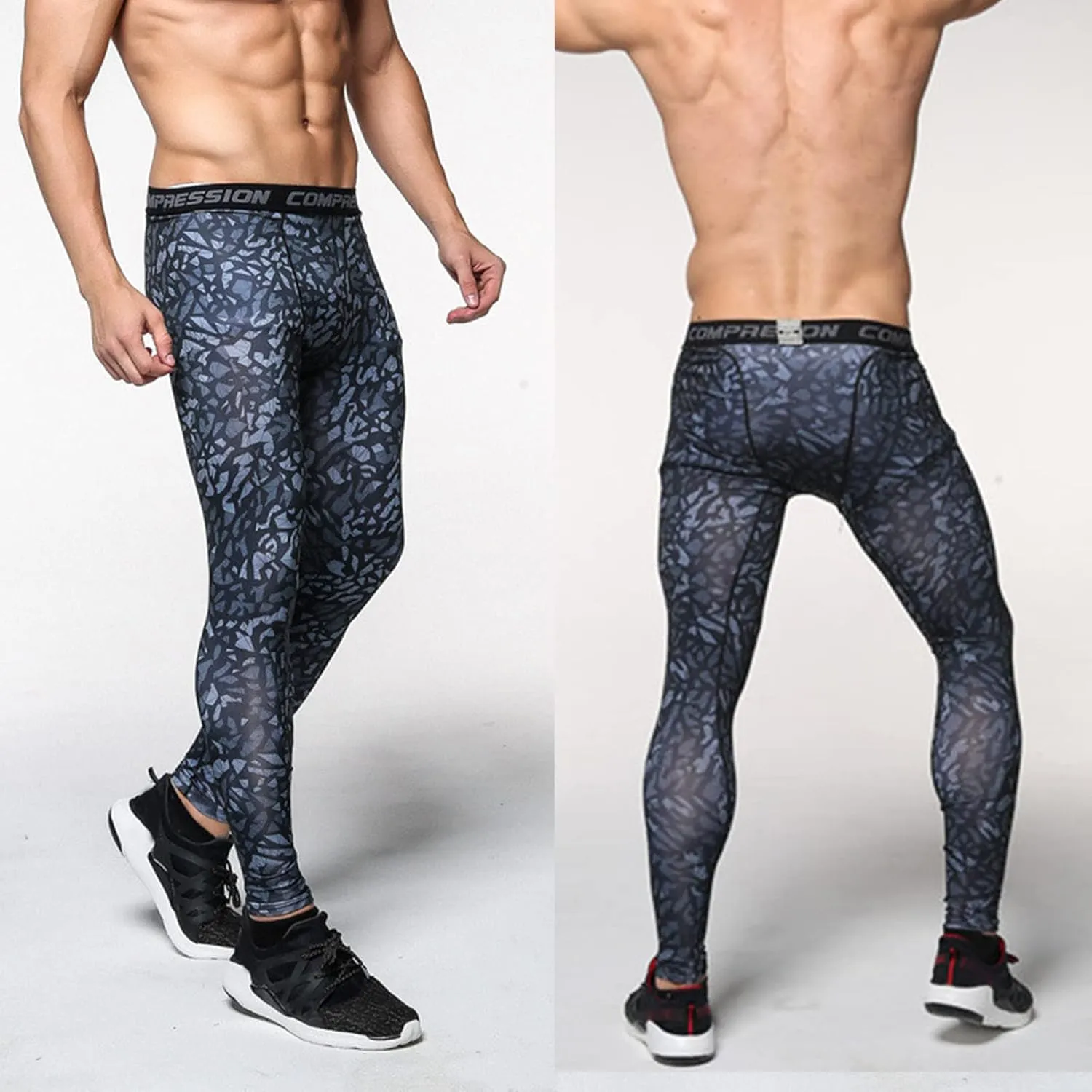 aihihe Compression Leggings Mens Heated Compression Pants Gym Compression MenS Compression Pants Workout Tights Leggings