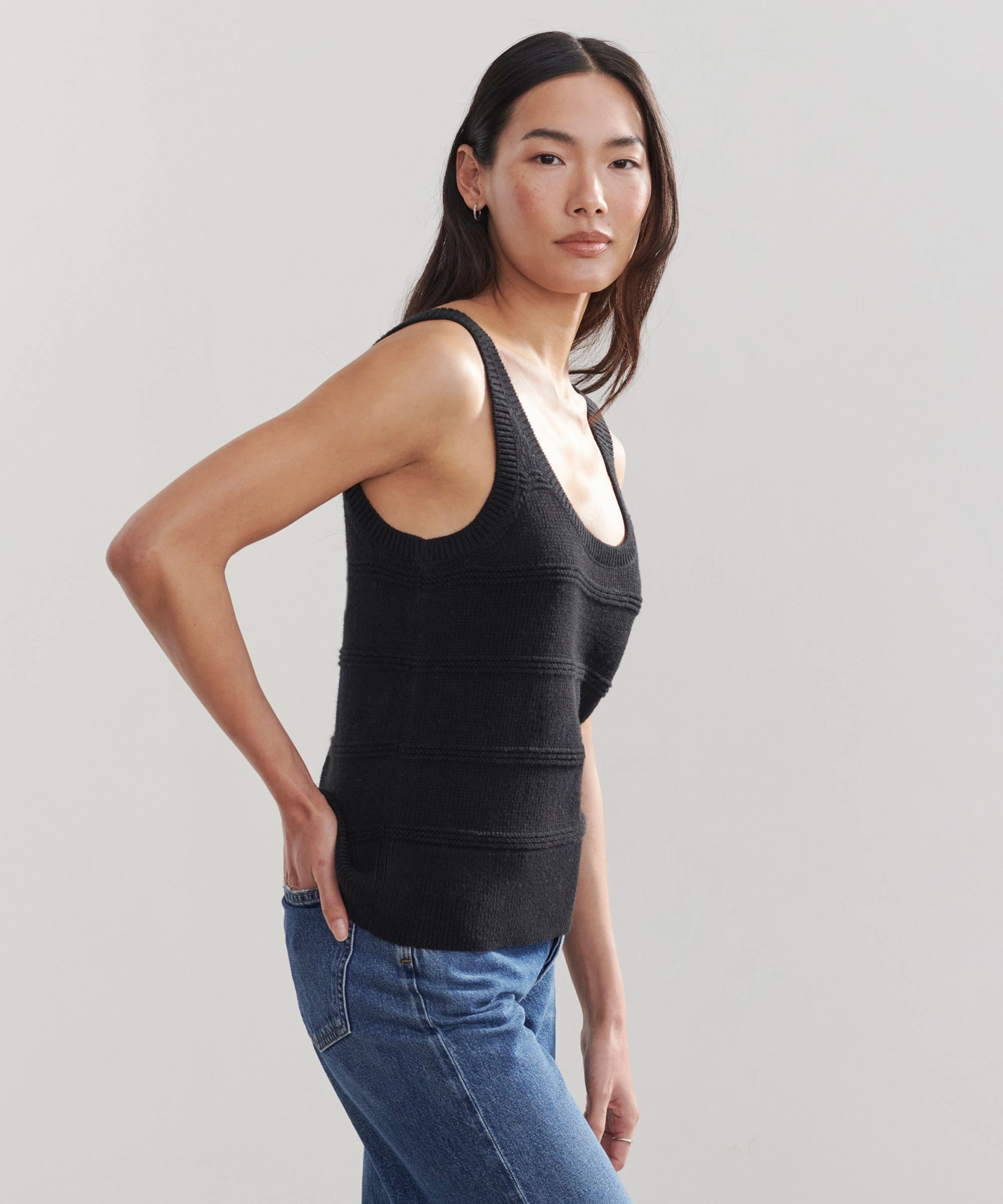 Sweater Tank Drop Shoulder Design