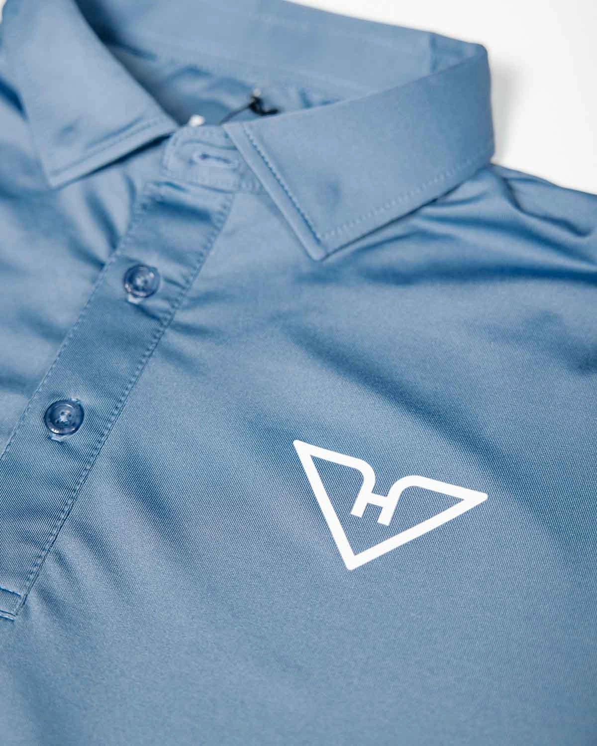 HyFlyers Shadow Blue Polo TexturedSurface ButterSoftTexture