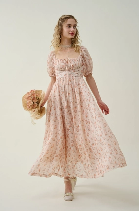 Alice 19 | Floral linen dress Stylish Wear