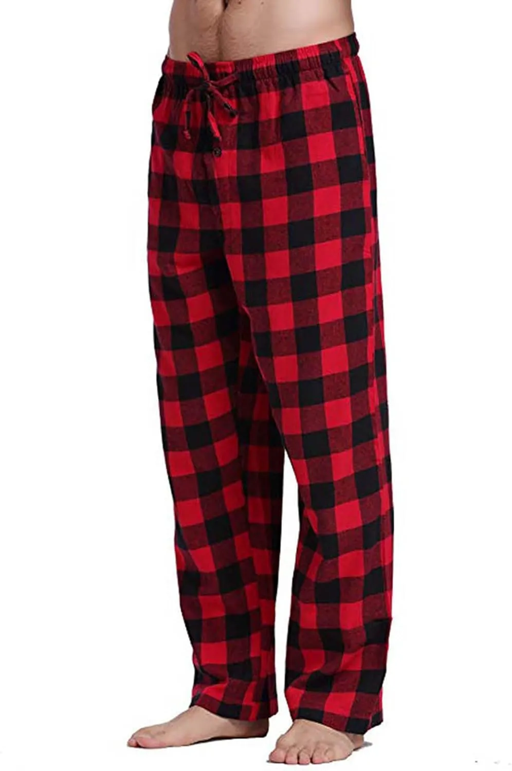 Alalaso Men's Pajama Bottom Pants Buffalo Plaid Lounge Winter Sleepwear Pants Casual Homewear Bottoms Drawstring and Pockets
