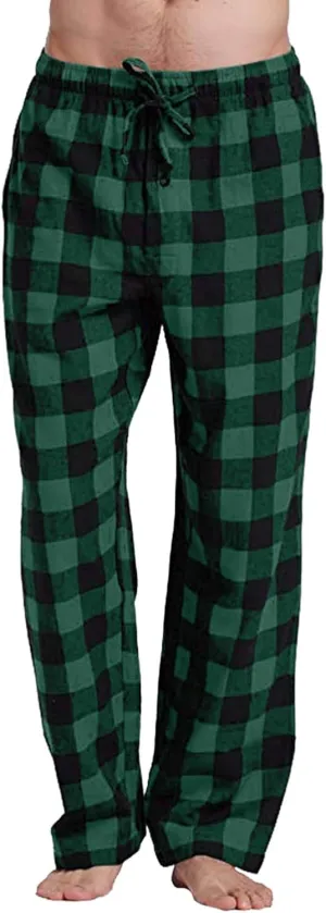 Alalaso Men's Pajama Bottom Pants Buffalo Plaid Lounge Winter Sleepwear Pants Casual Homewear Bottoms Drawstring and Pockets
