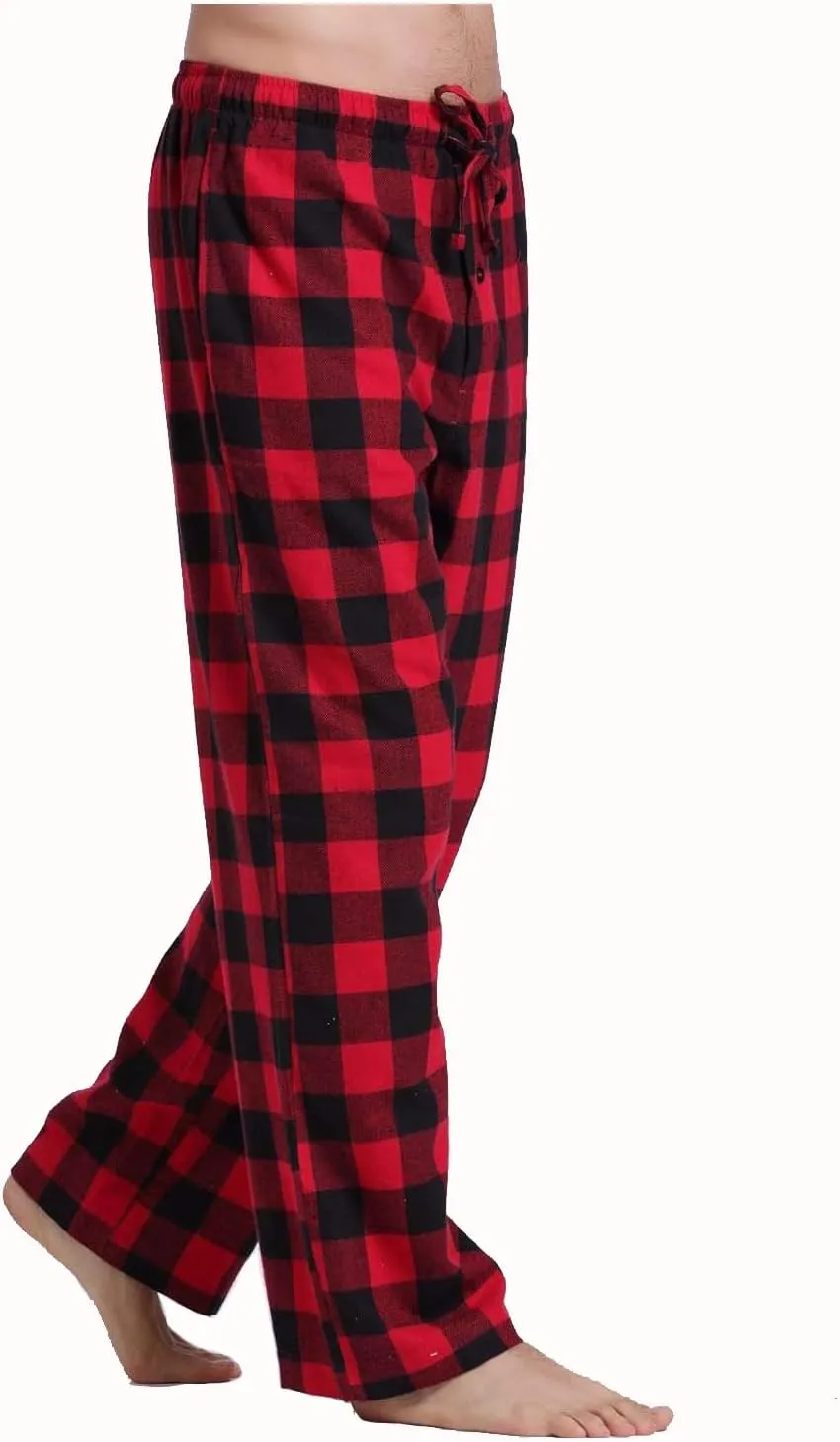 Alalaso Men's Pajama Bottom Pants Buffalo Plaid Lounge Winter Sleepwear Pants Casual Homewear Bottoms Drawstring and Pockets