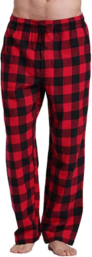 Alalaso Men's Pajama Bottom Pants Buffalo Plaid Lounge Winter Sleepwear Pants Casual Homewear Bottoms Drawstring and Pockets