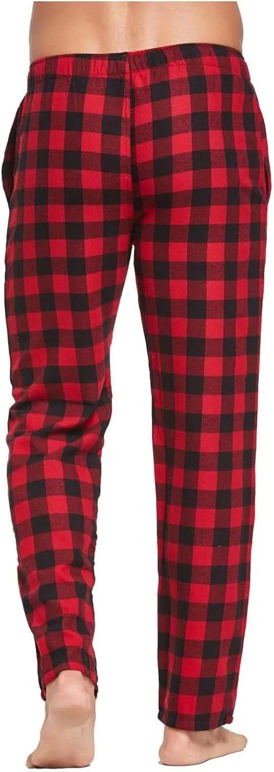 Alalaso Men's Pajama Bottom Pants Buffalo Plaid Lounge Winter Sleepwear Pants Casual Homewear Bottoms Drawstring and Pockets
