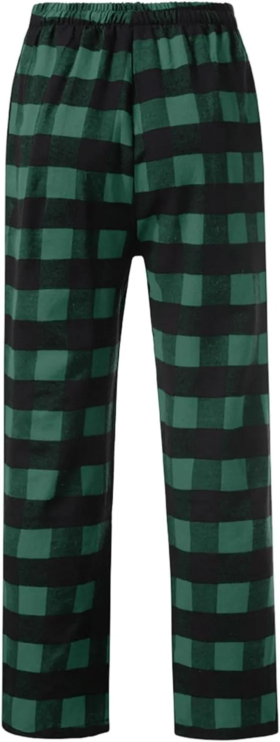 Alalaso Men's Pajama Bottom Pants Buffalo Plaid Lounge Winter Sleepwear Pants Casual Homewear Bottoms Drawstring and Pockets