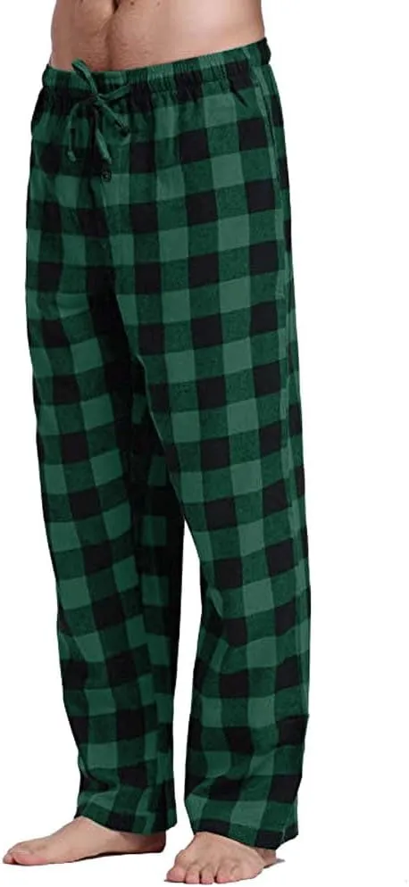 Alalaso Men's Pajama Bottom Pants Buffalo Plaid Lounge Winter Sleepwear Pants Casual Homewear Bottoms Drawstring and Pockets