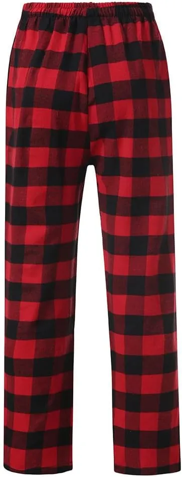 Alalaso Men's Pajama Bottom Pants Buffalo Plaid Lounge Winter Sleepwear Pants Casual Homewear Bottoms Drawstring and Pockets
