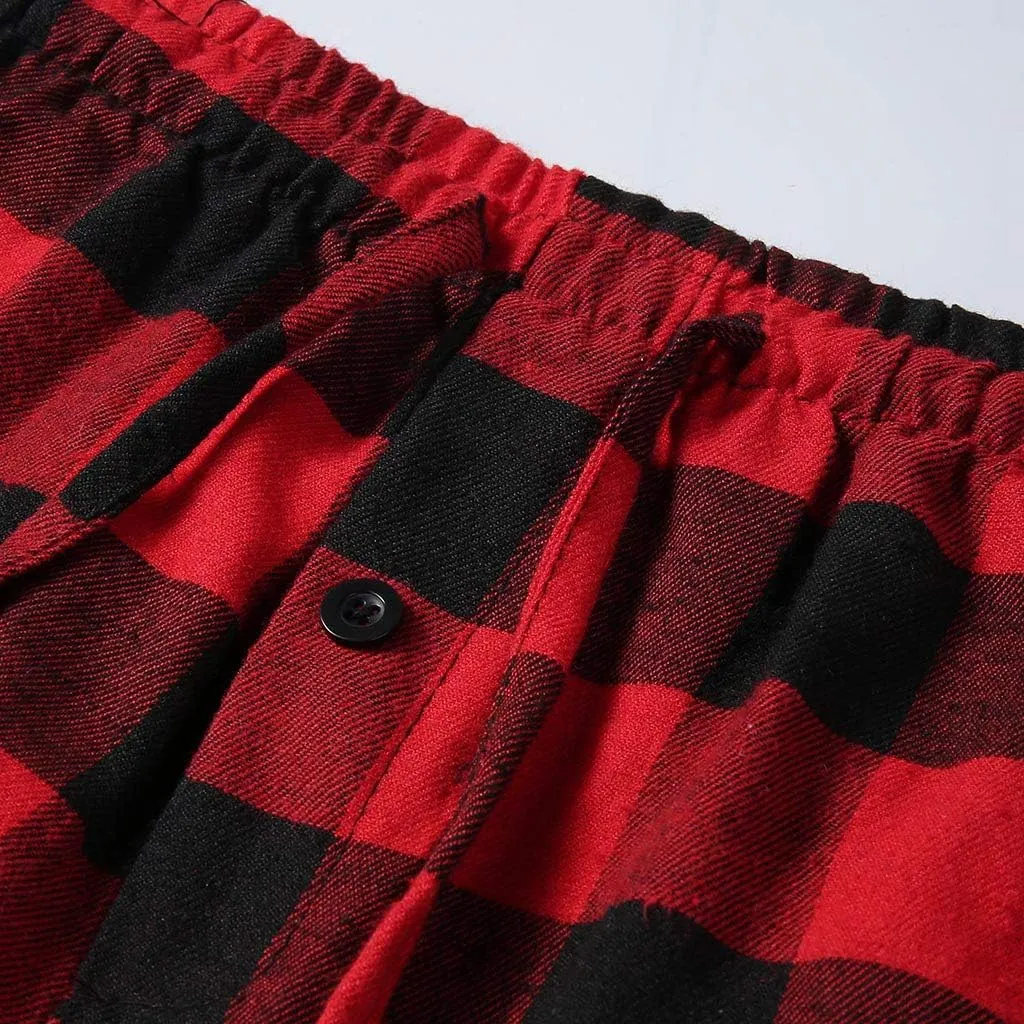 Alalaso Men's Pajama Bottom Pants Buffalo Plaid Lounge Winter Sleepwear Pants Casual Homewear Bottoms Drawstring and Pockets