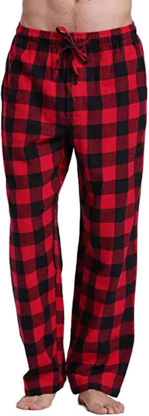 Alalaso Men's Pajama Bottom Pants Buffalo Plaid Lounge Winter Sleepwear Pants Casual Homewear Bottoms Drawstring and Pockets