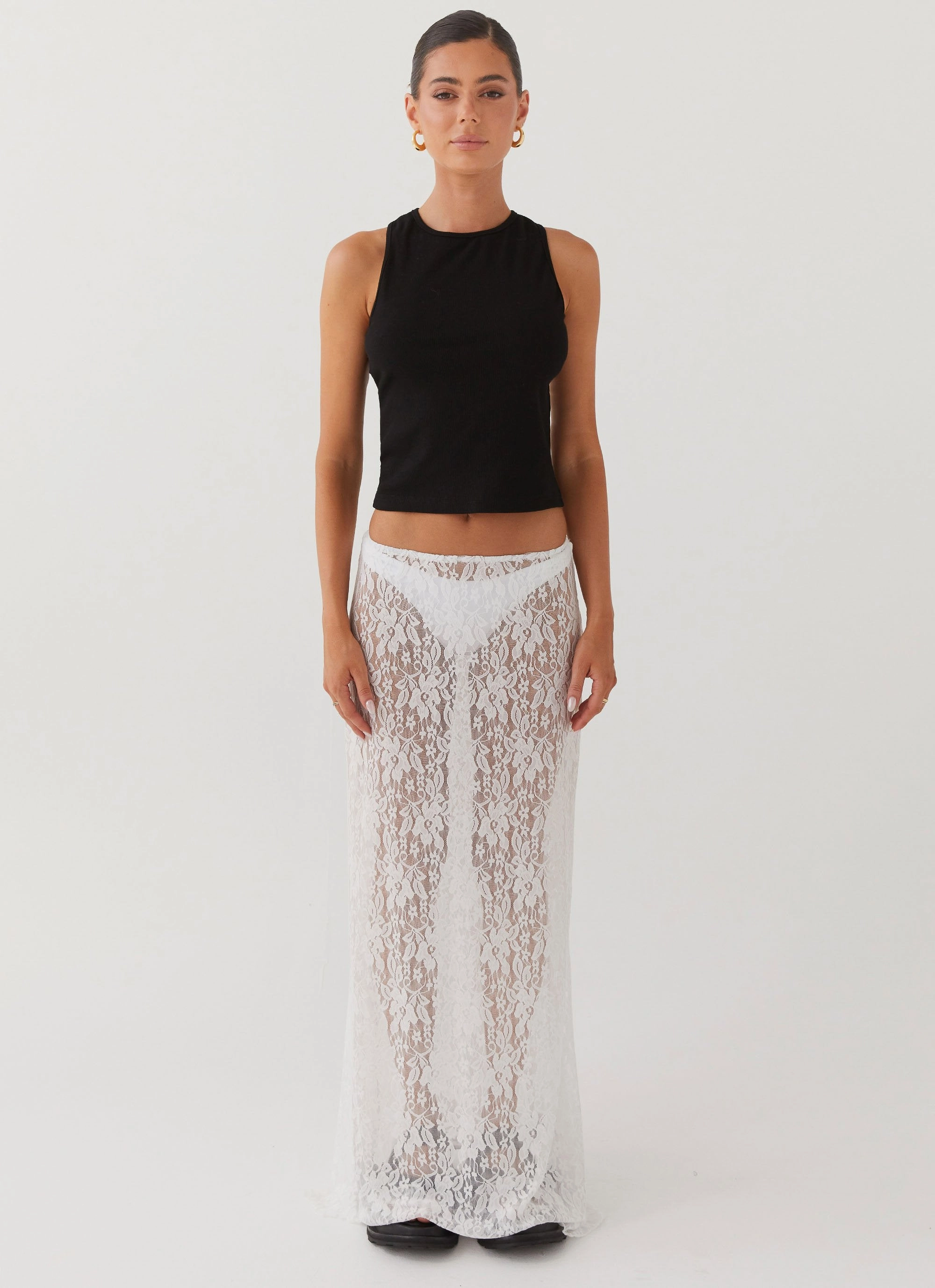 Alice Cut Out Tank Top - Black Active Design Raw Edge Finish