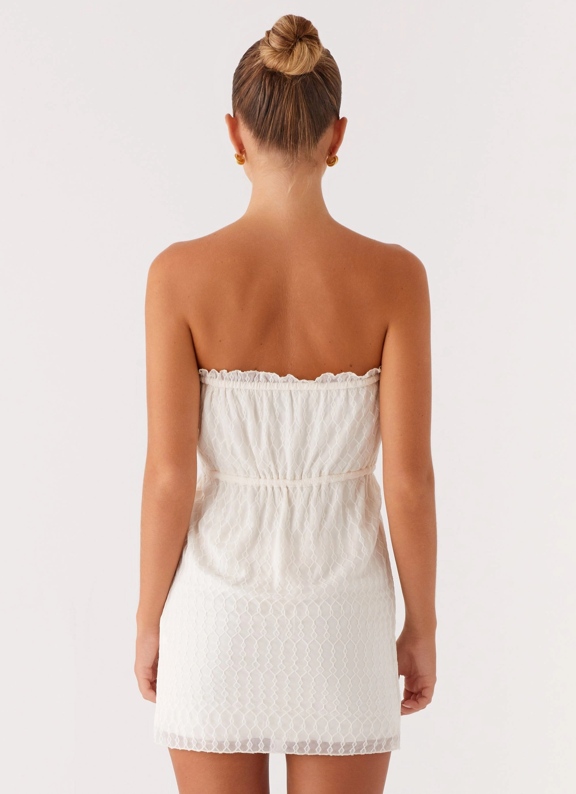 Alina Mini Dress - Ivory Linen Love