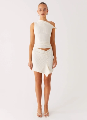Understated Charm Alina Mini Dress - Ivory