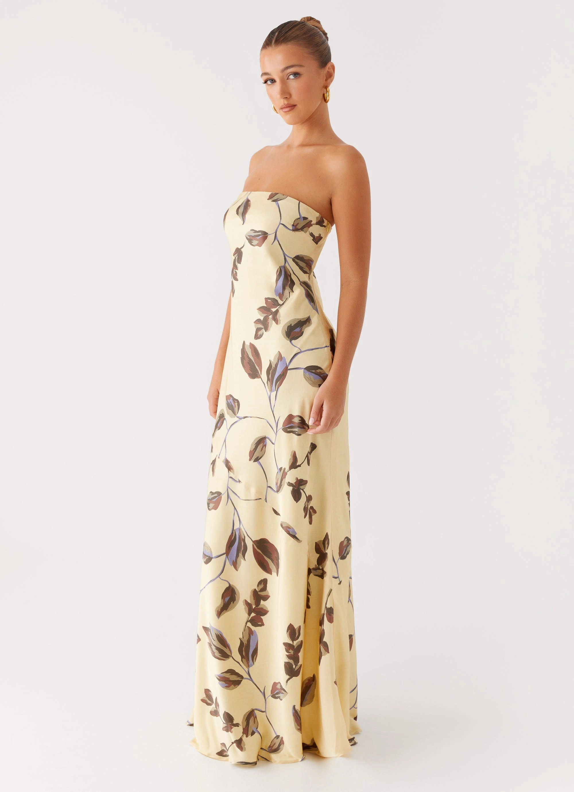 Alisa Strapless Maxi Dress - Buttercream Bliss Relaxed Movement Bright Colors