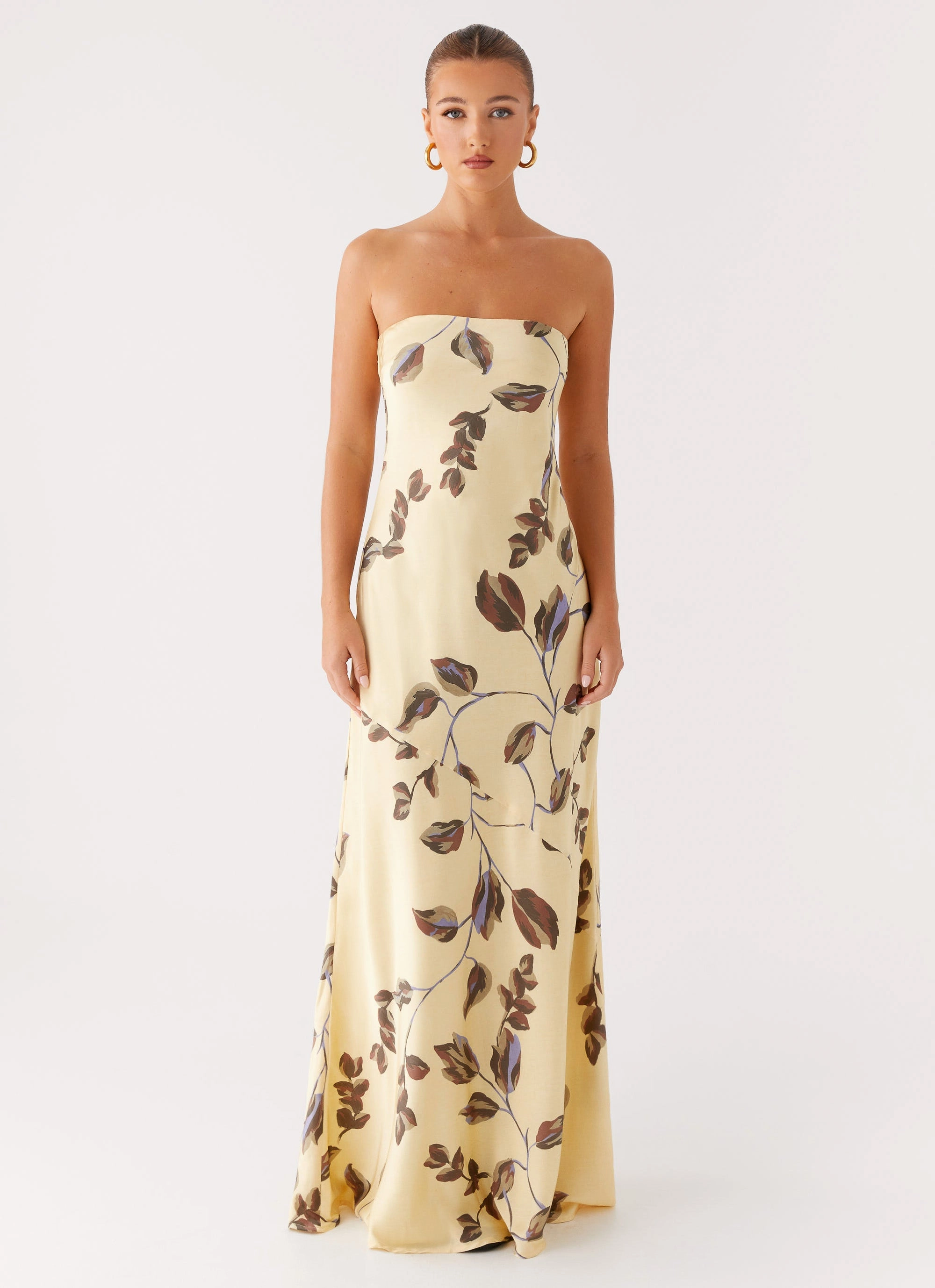 Tailored Mood Alisa Strapless Maxi Dress - Buttercream Bliss