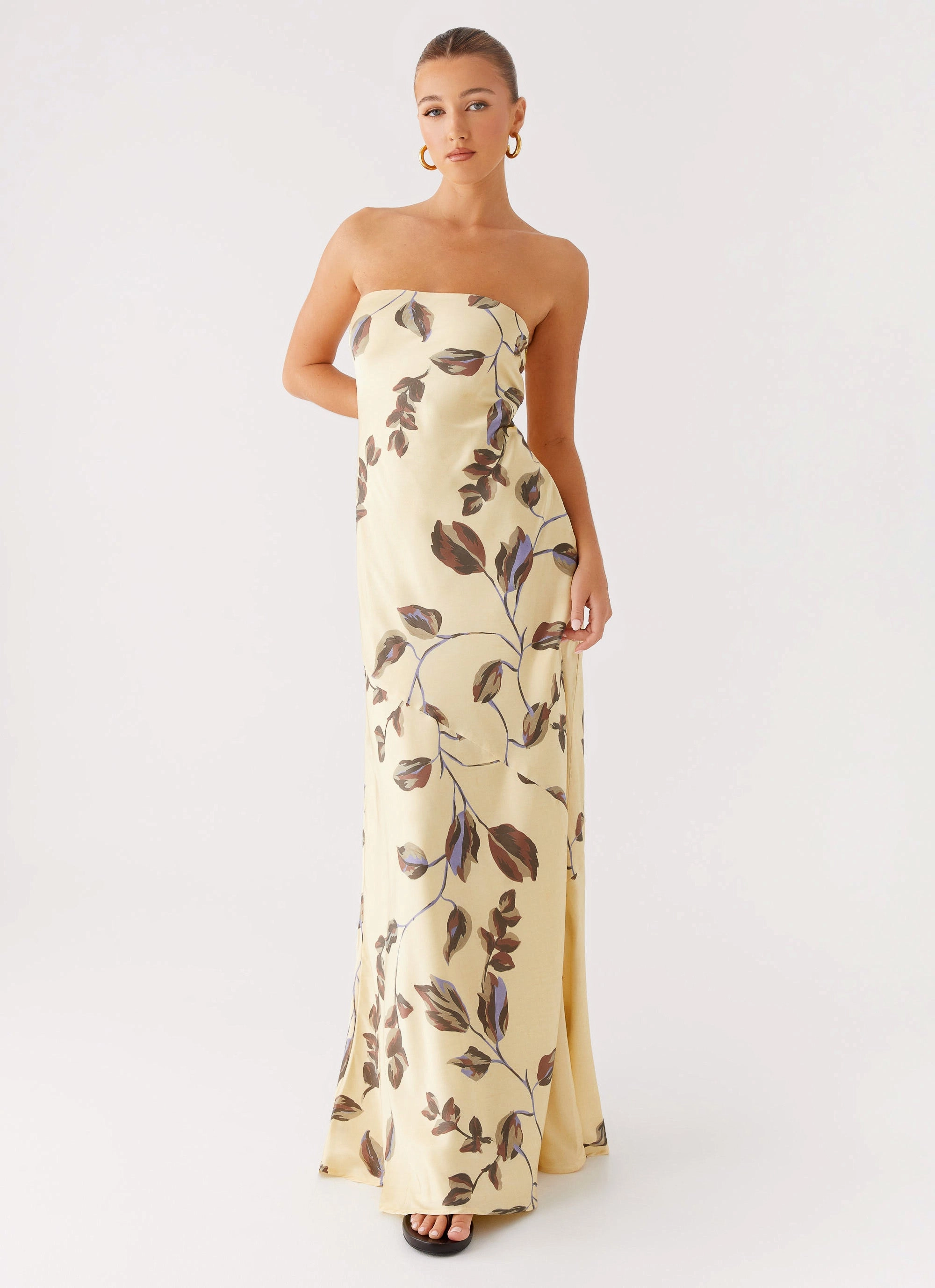 Alisa Strapless Maxi Dress - Buttercream Bliss Soft Gradient Comfy and Cozy