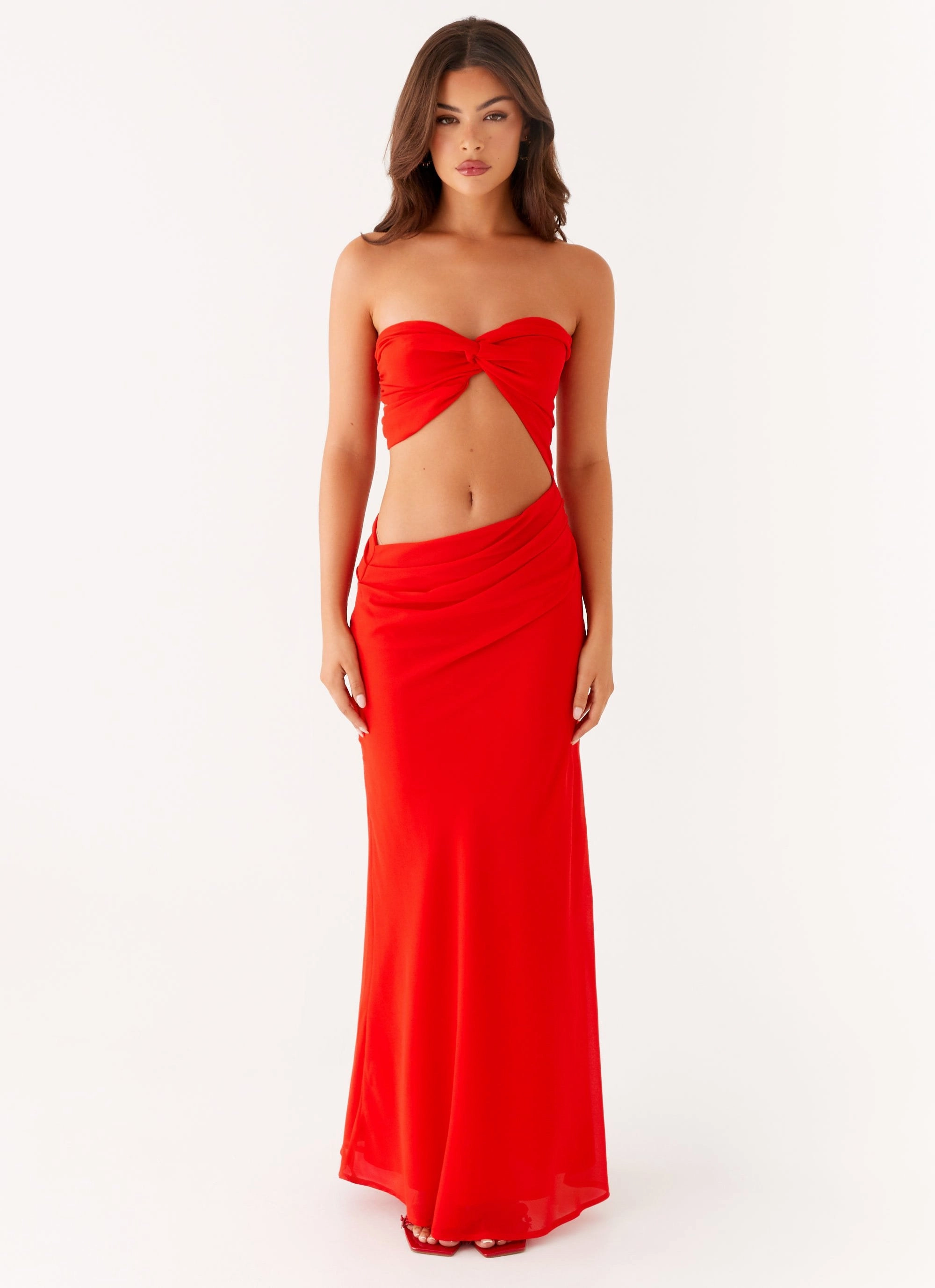 Travel-Pack Carla Maxi Dress - Red