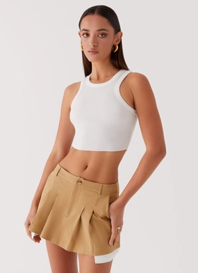 Tegan Cargo Mini Skirt - Tan ErgonomicArticulatedDesign