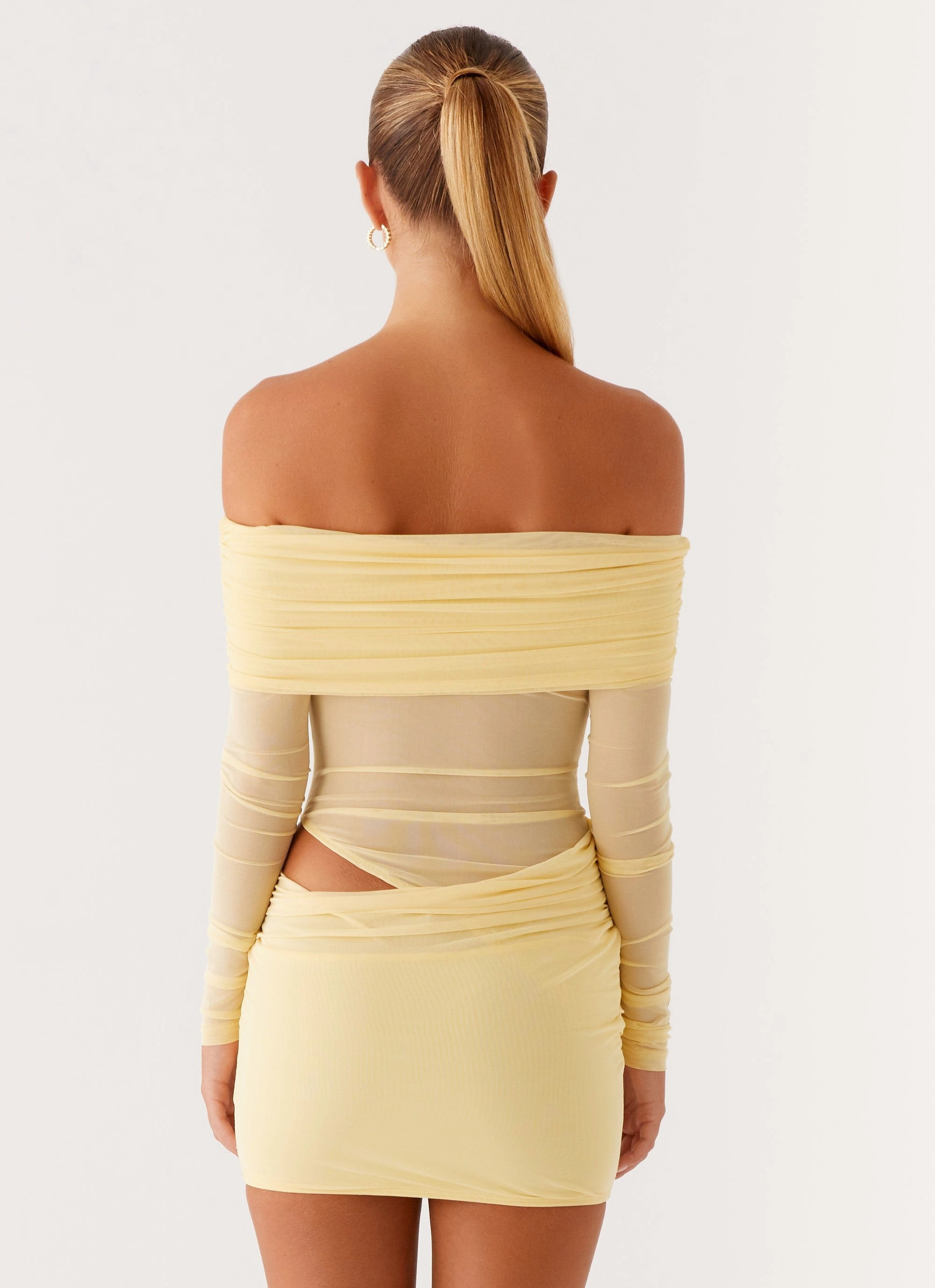 Clean Drape No Doubt Mini Dress - Yellow