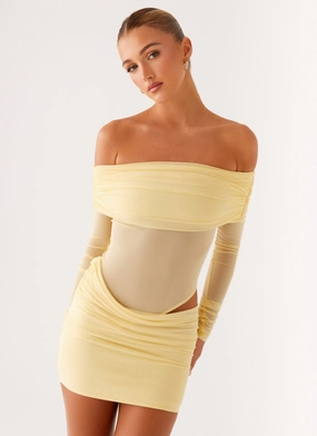 Classic Layer No Doubt Mini Dress - Yellow